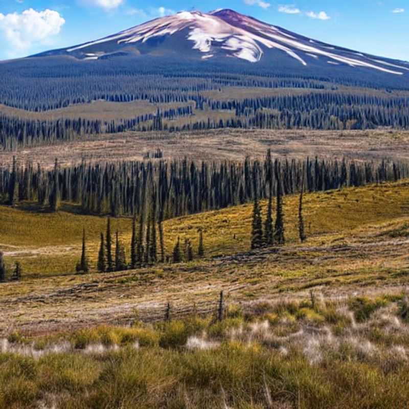 Here are a few options for alt text in Spanish for an image of Mt. Bachelor in an article about whether it's good for spring break, each with a slightly different emphasis: