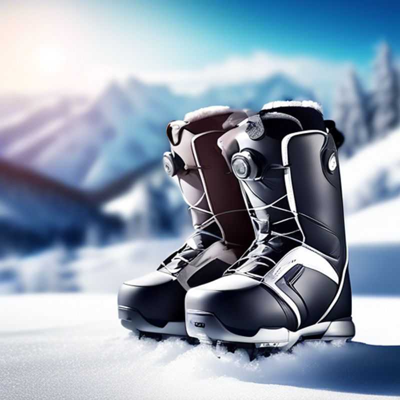 A pair of snowboard boots, ready for the slopes.