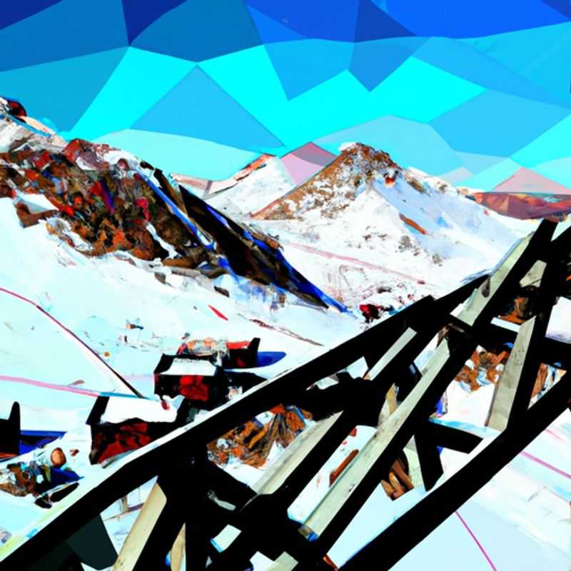 A couple embracing the thrill of skiing down the pristine slopes of Sölden, Austria, surrounded by breathtaking Alpine vistas, during their 2-week ski vacation.