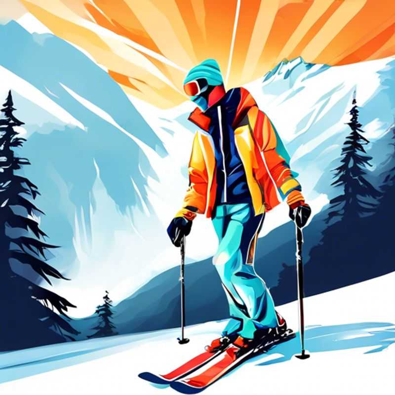 A stylish and functional ski jacket and pants set, perfect for hitting the slopes.