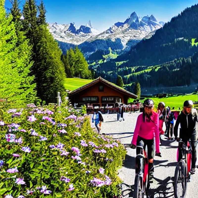 Descente ensoleillée sur les pistes de Gstaad pendant les vacances de printemps.