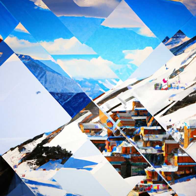 Four skiers glide gracefully down the pristine slopes of Les Arcs, France, surrounded by breathtaking alpine scenery, during their exhilarating 2-week ski vacation.