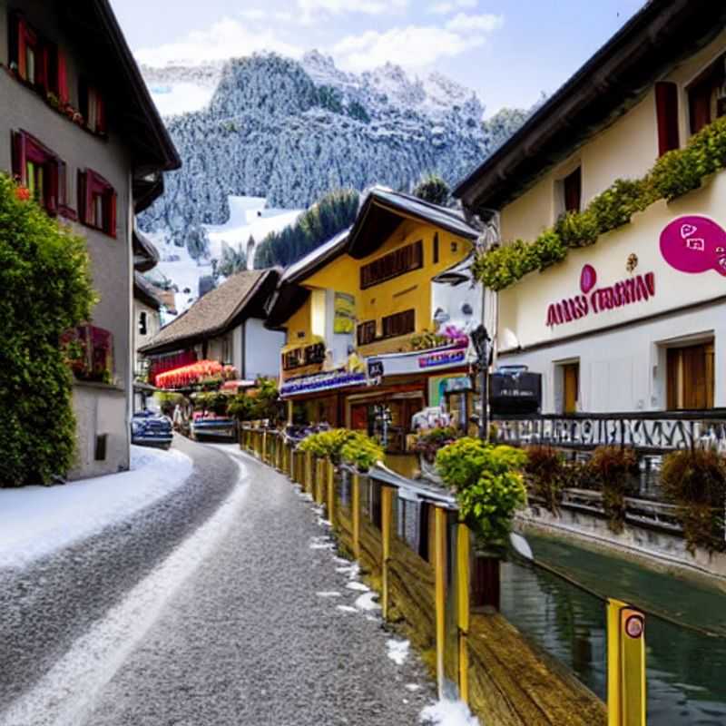 Villars-sur-Ollon au printemps: Vue imprenable sur les montagnes verdoyantes et les chalets typiques, idéale pour des vacances de printemps.
