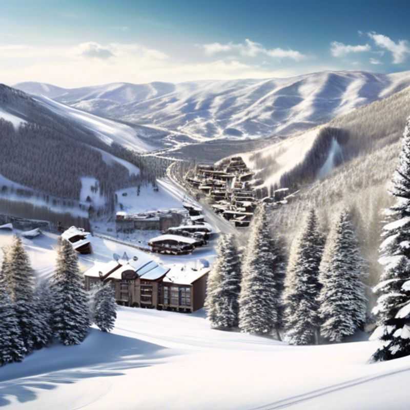 Four friends experiencing the thrill of skiing at Deer Valley Resort, USA, surrounded by stunning snowy landscapes, showcasing their adventure during a 3-week ski season getaway.