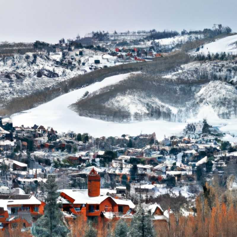 Skiing and Snowboarding at Snow Park Outdoor Amphitheater in Deer Valley Resort, Utah