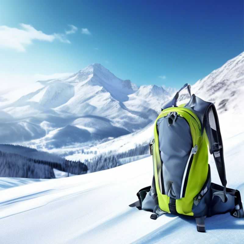 Close-up of a vibrant hydration pack, showcasing its sleek design, convenient carrying straps, and ample storage space.