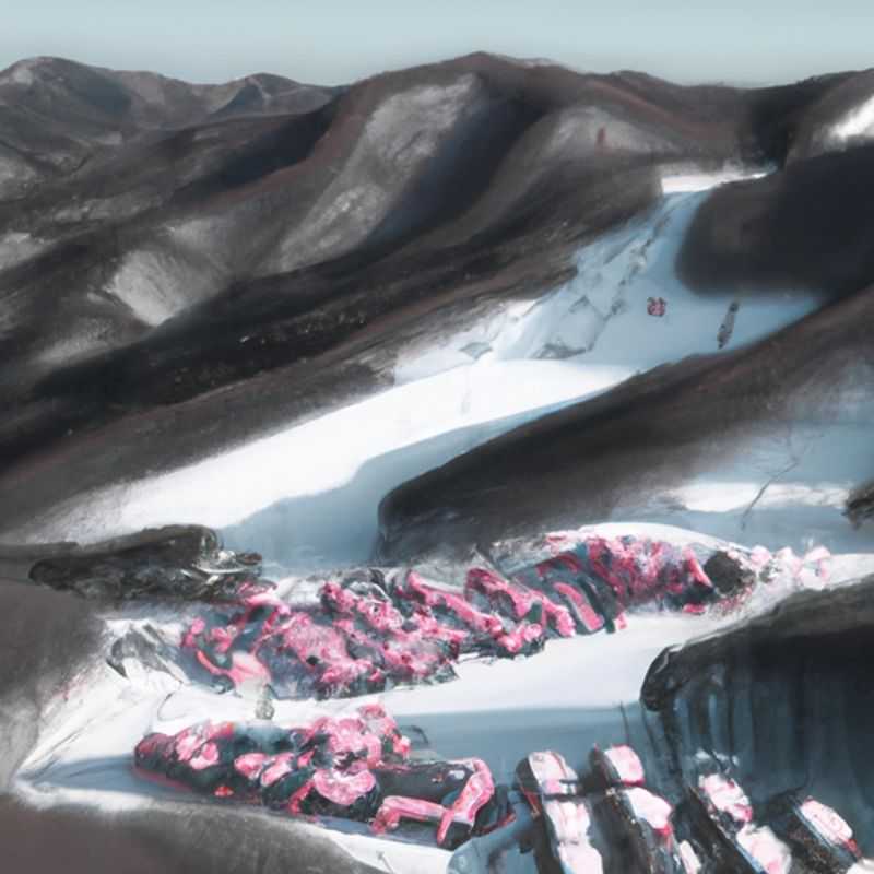 Four intrepid skiers carving fresh tracks down the pristine slopes of Yongpyong Resort, South Korea, during their exhilarating 5-day ski vacation amidst the breathtaking winter wonderland.