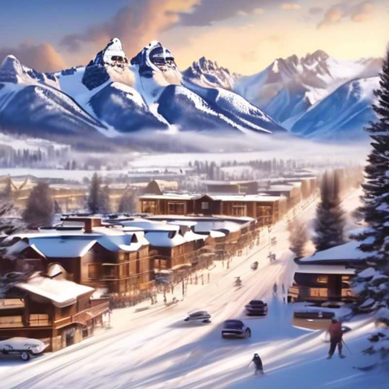 Un voyageur solo profitant des magnifiques pistes enneigées de Jackson Hole, USA, lors de ses 5 jours de vacances de ski pendant la saison hivernale, prêt à partager ses aventures sur les réseaux sociaux.
