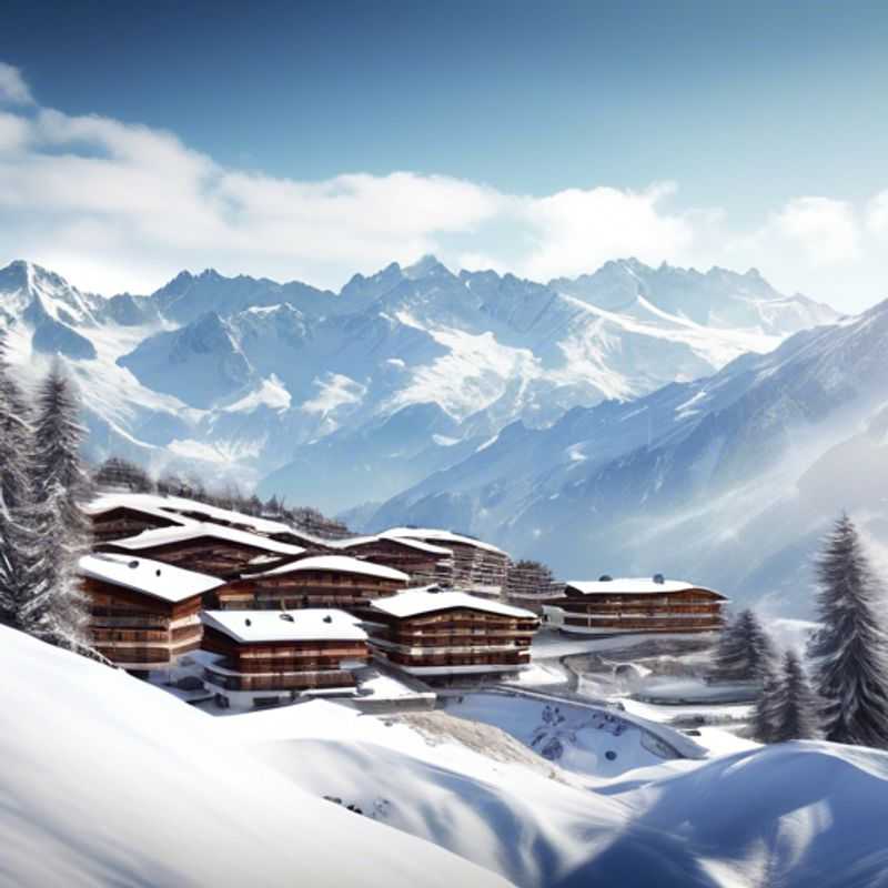 Four friends reveling in the exhilarating slopes of Verbier, Switzerland, surrounded by breathtaking alpine scenery, as they embrace a week of skiing adventures during the vibrant ski season.