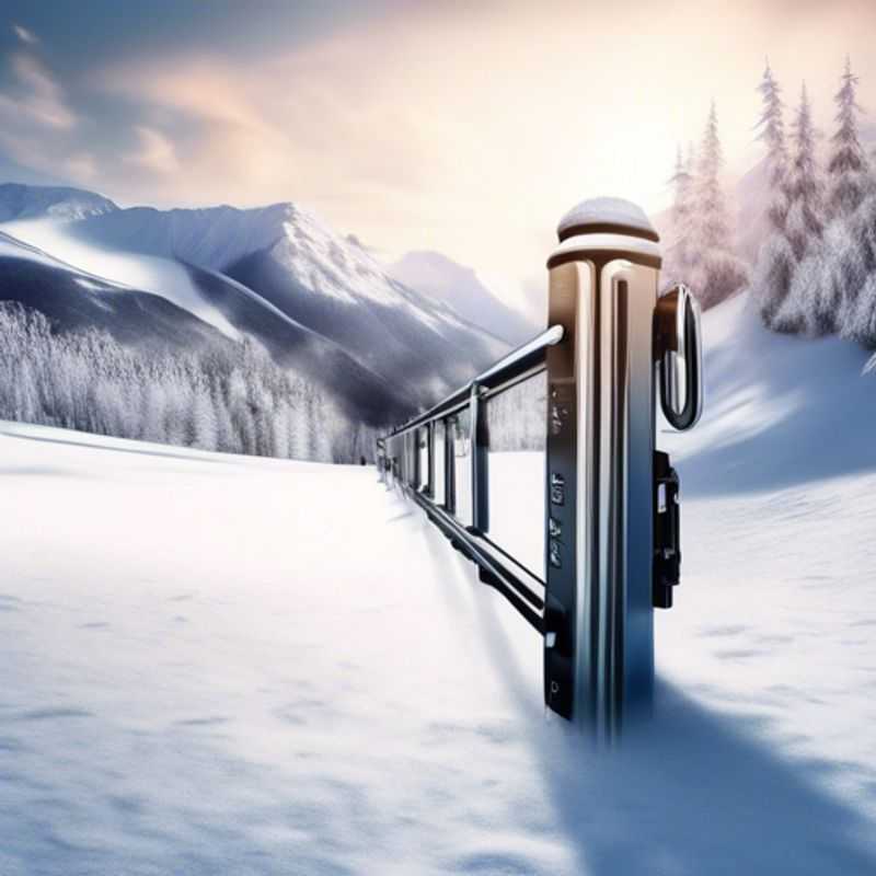 Candado para esquís - Asegurando tus preciados esquís durante tu viaje de esquí.