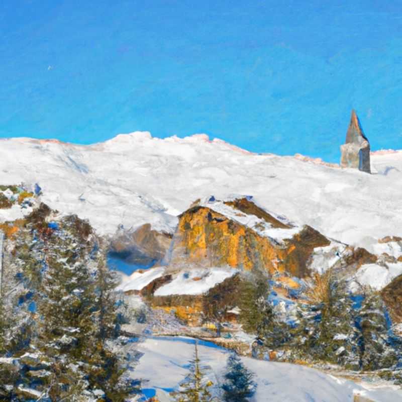 A solitary skier glides effortlessly down the pristine slopes of Meribel, France, surrounded by breathtaking alpine scenery. This image captures the serene beauty and exhilaration of a 5-day solo skiing adventure during peak season.