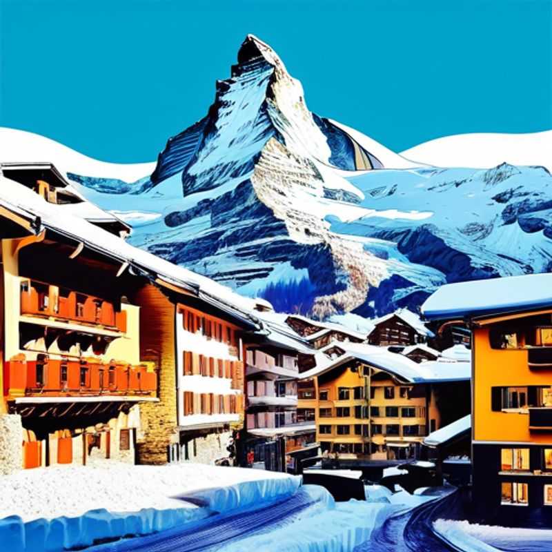 Here are a few options for alt text in Spanish for an image of Zermatt, Switzerland in an article about the best time to visit: