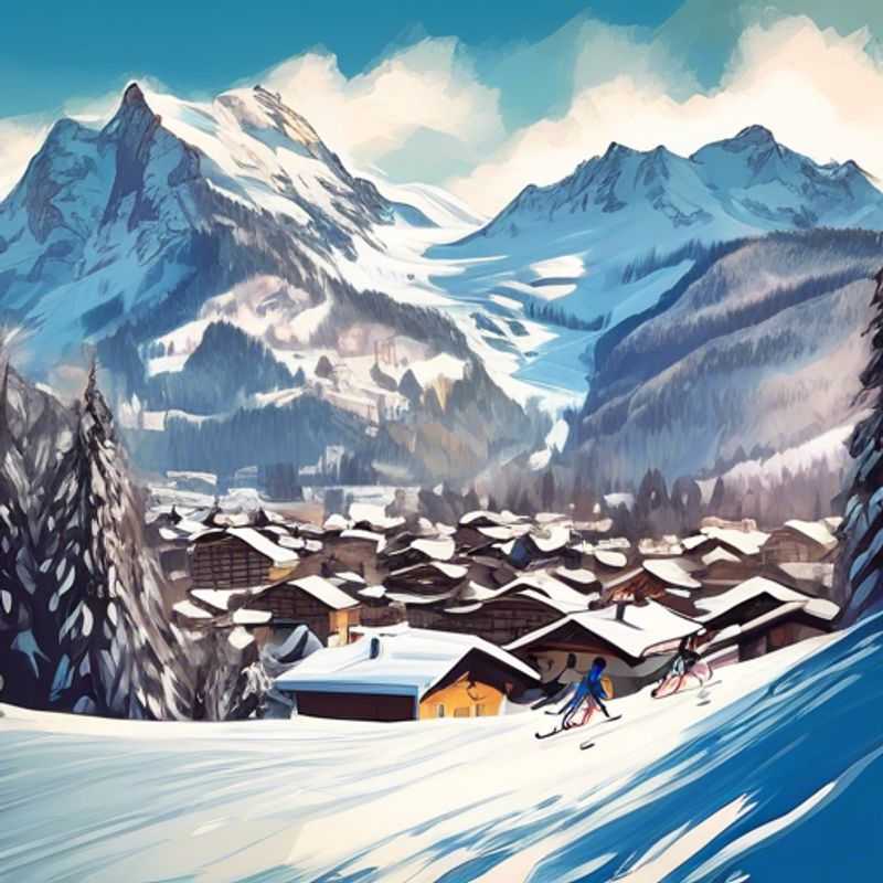 Impresionantes vistas de las montañas de Gstaad, Suiza, ideales para disfrutar de paseos en invierno.