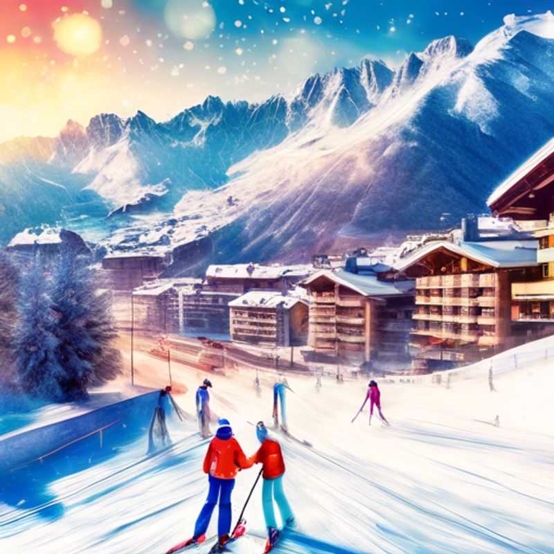 Les Deux Alpes, France, enneigé et majestueux : le paysage alpin idéal pour des vacances inoubliables.