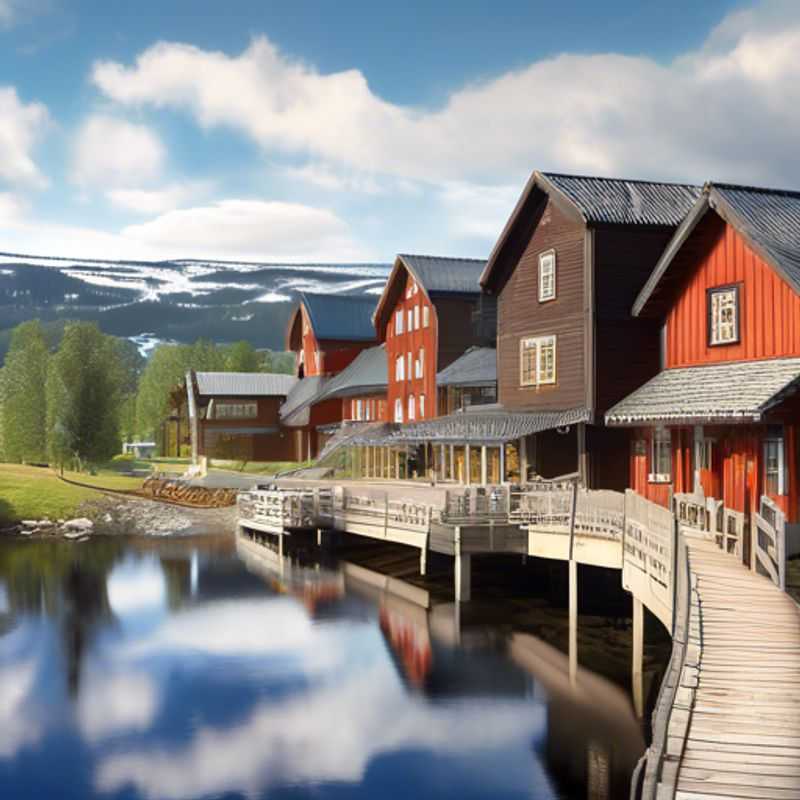 Familia disfrutando de una emocionante aventura de esquí en Lillehammer, Noruega, durante la temporada de esquí, aprovechando al máximo sus 24 horas de vacaciones.