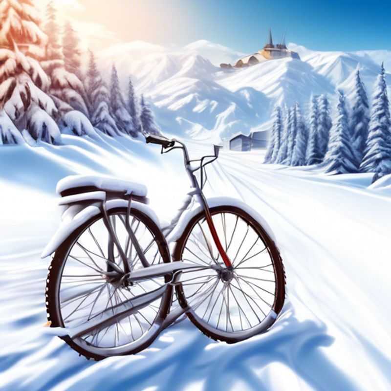 A close-up shot of a pair of robust snow chains, ready to conquer icy roads and ensure safe winter driving.