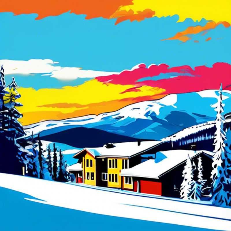 Viajante solo explorando a beleza de Trysil, Noruega, durante suas férias de esqui de 3 semanas, cercado por montanhas cobertas de neve e paisagens deslumbrantes.