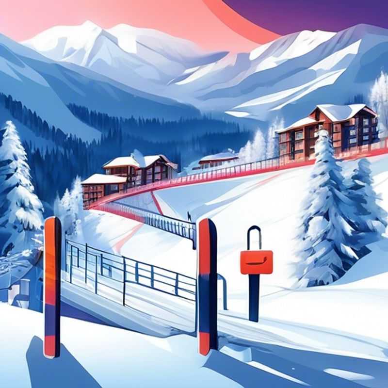 Close-up of a sturdy ski lock, showcasing its robust design and secure locking mechanism. This image illustrates the importance of choosing a reliable ski lock to protect your valuable equipment.