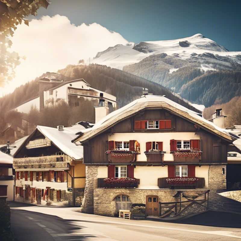 A group of six friends, known as The Cultural Explorers, skiing down the picturesque slopes of Les Menuires, France, surrounded by stunning alpine scenery during their 3-day adventure in ski season.