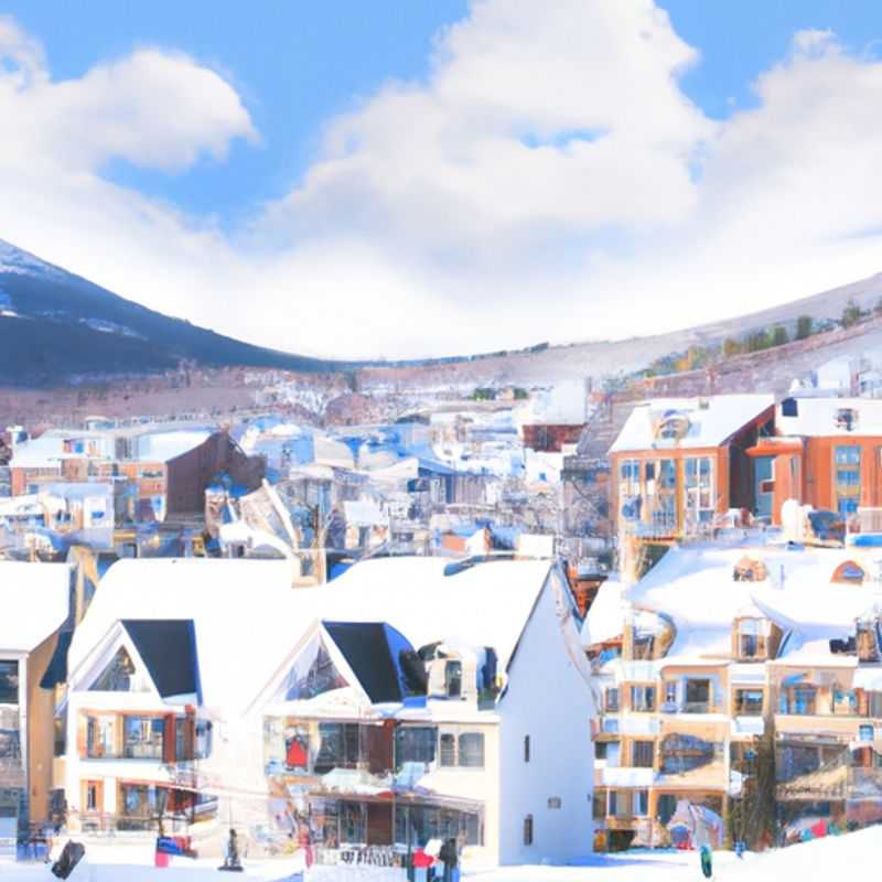 Four skiers pause amidst the pristine slopes of Mont Tremblant, Canada, their faces flushed with exhilaration after a thrilling descent. The snow-capped peaks and towering evergreens create a breathtaking backdrop for their winter adventure.