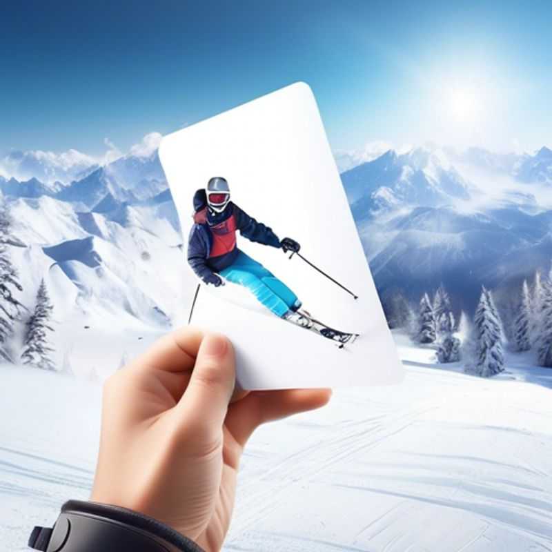 A close-up of a sleek ski pass holder, ready for a day on the slopes.