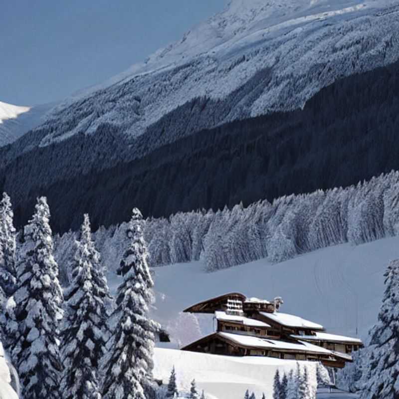 Le printemps à Davos Klosters : vue imprenable sur les montagnes enneigées qui fondent progressivement, laissant place à des paysages verdoyants.