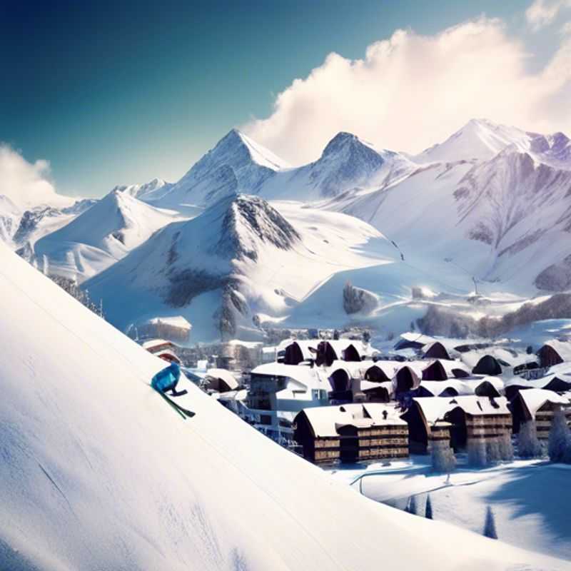 Les Deux Alpes, France: un paysage alpin enneigé, idéal pour le ski.