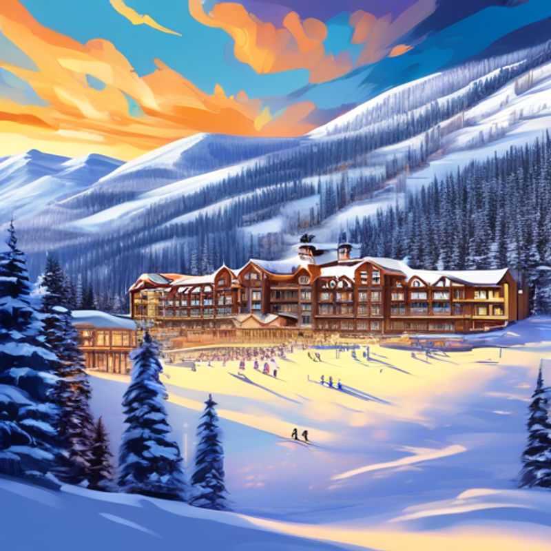 Four friends experiencing the thrill of skiing at Deer Valley Resort, USA, surrounded by stunning snowy landscapes, showcasing their adventure during a 3-week ski season getaway.