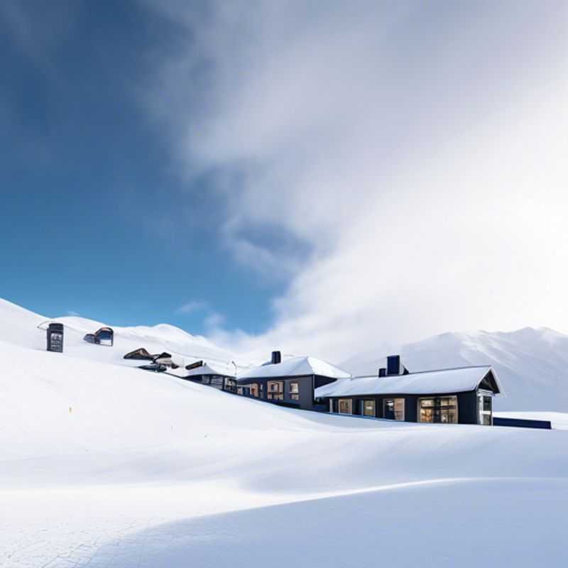 Esquíadores disfrutando del paisaje nevado en Cardrona Alpine Resort, Nueva Zelanda.