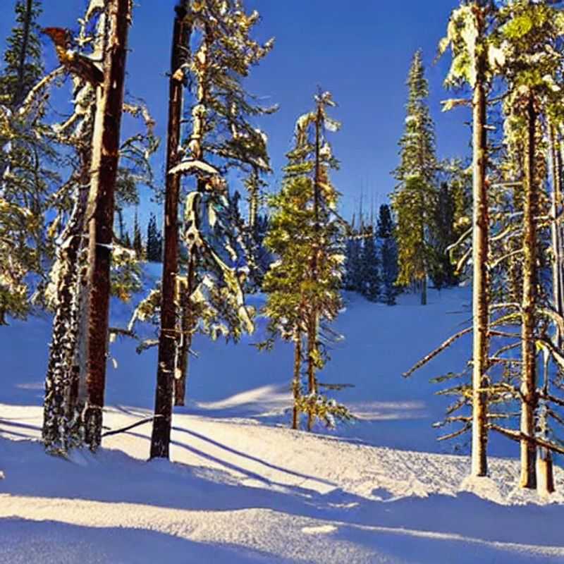 Here are a few options for alt text in Portuguese for an image of Ruka, Finland in an article about whether Ruka is good for spring break, each with a slightly different emphasis: