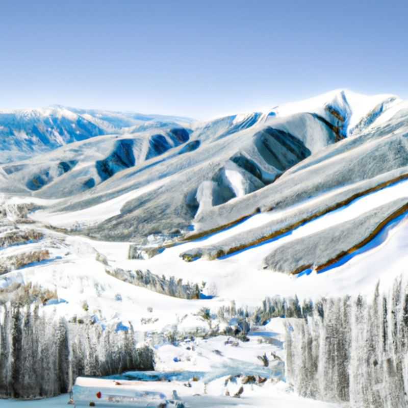 A couple embarks on an exhilarating ski adventure at Vail Mountain Resort, USA, gliding down pristine slopes amidst breathtaking winter scenery during their 3-week ski vacation.