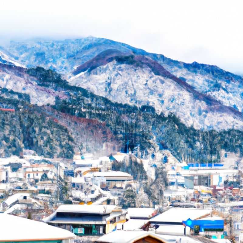 A family embarks on an unforgettable 3-day skiing adventure in Nozawa Onsen, Japan, surrounded by snow-laden trees and the charming ambiance of traditional Japanese architecture.