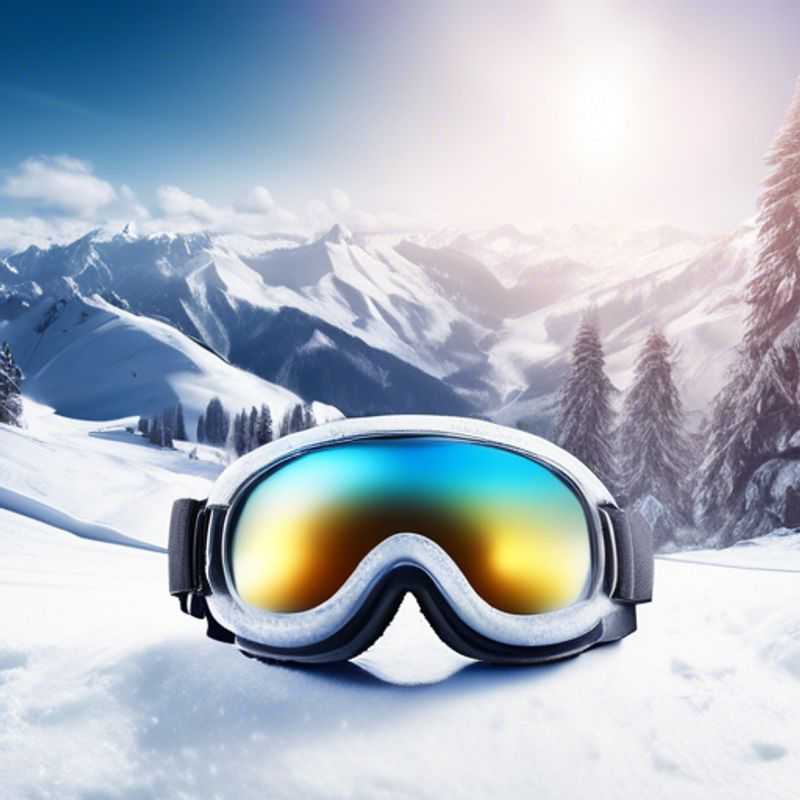 A close-up shot of a pair of stylish goggles, showcasing the intricate design and advanced features that ensure optimal performance and comfort for any adventure.