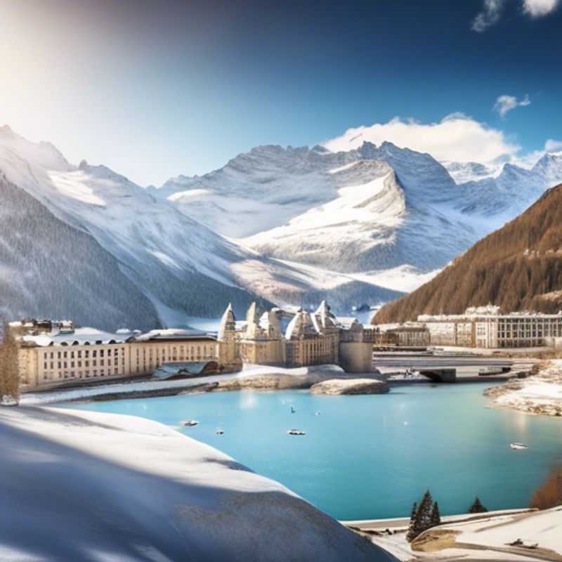 Découvrez les joies de la raquette à neige à travers le paysage alpin pittoresque de Corvatsch, Suisse pendant la saison de ski