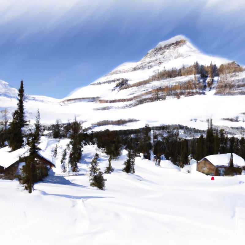 A couple embarks on an exhilarating ski adventure, gliding down the pristine slopes of Sunshine Village, Canada, surrounded by breathtaking mountain peaks and azure skies, during their 5-day ski vacation.