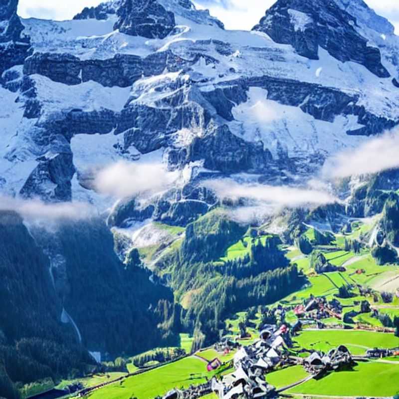 Engelberg au printemps : des paysages alpins enchanteurs sous le soleil printanier.