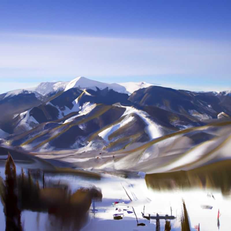 A lone skier glides effortlessly down the pristine slopes of Vail Mountain Resort, USA, surrounded by breathtaking snow-capped peaks. This solo traveler is embarking on an adventurous 2-week ski vacation during peak season, embracing the thrill and freedom of conquering the mountain's legendary terrain.