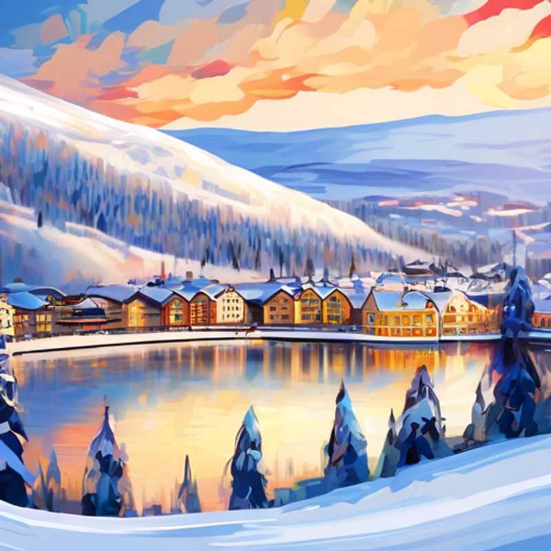 Familia disfrutando de una emocionante aventura de esquí en Lillehammer, Noruega, durante la temporada de esquí, aprovechando al máximo sus 24 horas de vacaciones.