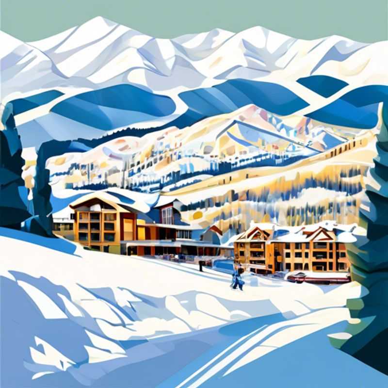 Un couple profitant de l'animation de Steamboat Springs, USA, pendant leurs vacances de ski de deux semaines, entouré de pistes enneigées et de paysages pittoresques lors du festival de ski.