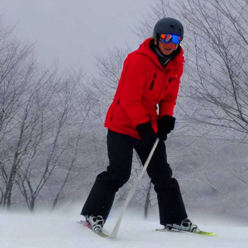 Niseko United au Japon, illuminé par le soleil printanier.