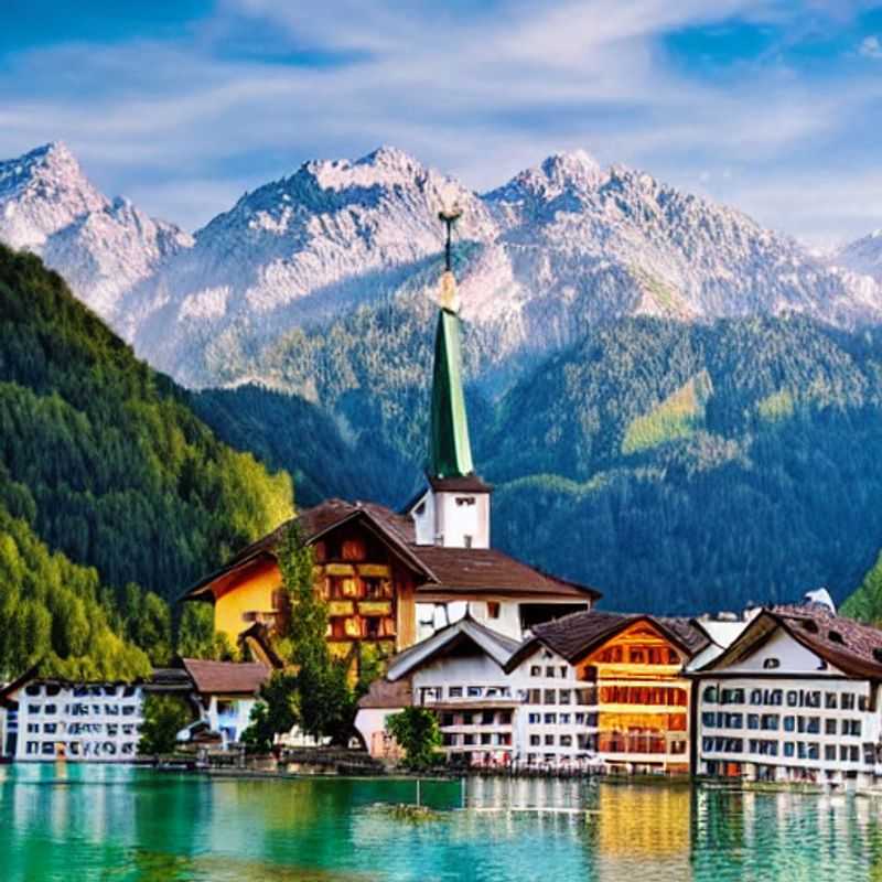 Pitoresco cenário de primavera em Sölden, Áustria, com picos montanhosos e vistas deslumbrantes – o destino perfeito para férias na primavera.