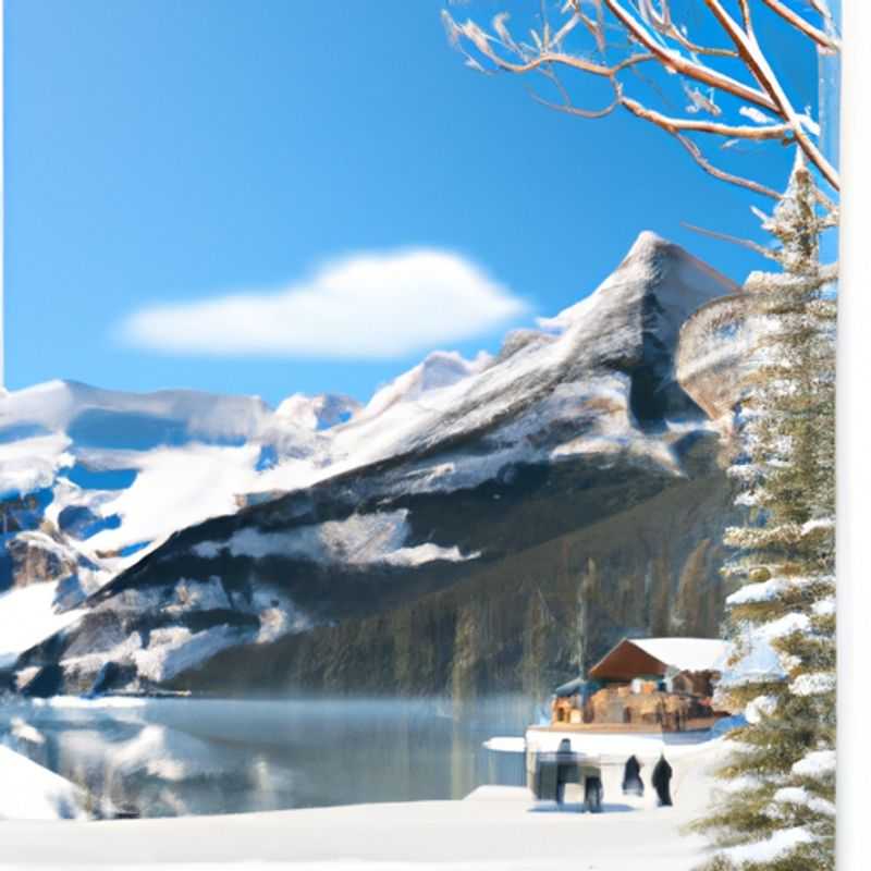 Six skiers revel in the exhilaration of gliding down the pristine slopes of Banff-Lake Louise, Canada, surrounded by breathtaking mountain vistas and azure skies, during their 4-day ski adventure.