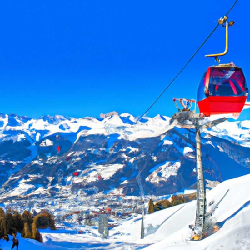 A lone skier glides effortlessly down the pristine slopes of Les Arcs, France, surrounded by breathtaking alpine vistas, on a 5-day solo skiing adventure during the height of the season.