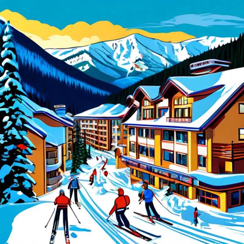 Le soleil hivernal baigne les pentes enneigées de Sun Peaks, au Canada.