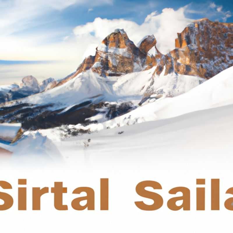 A couple swishes down the pristine slopes of Alta Badia, Italy, surrounded by the breathtaking Dolomites, during their exhilarating 2-week ski vacation.