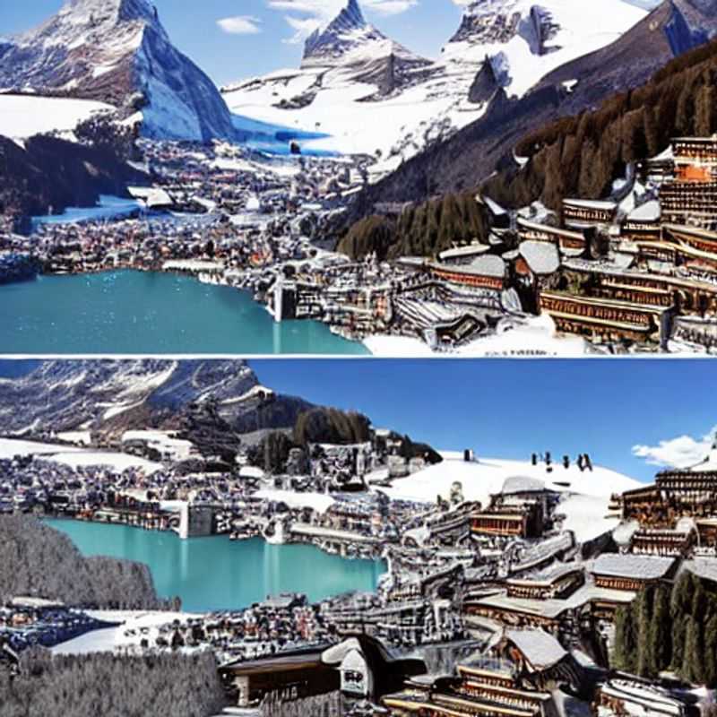 Zermatt au printemps : vue imprenable sur le Cervin enneigé et les chalets traditionnels, promesse d'activités de vacances printanières.