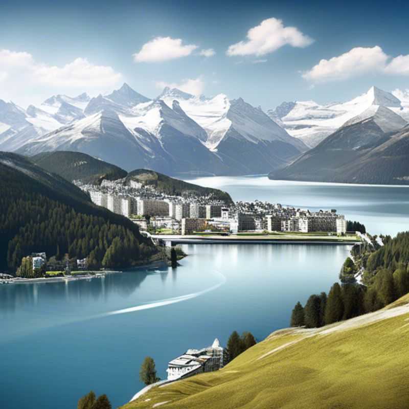 Here are a few options for alt text in Portuguese for an image of St. Moritz, Switzerland, in an article about the best time to visit: