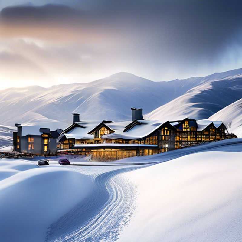 Esquiadores disfrutando de un día soleado en Cardrona Alpine Resort, Nueva Zelanda.
