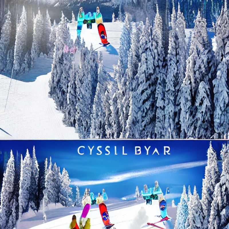 Here are a few options for alt text in Portuguese for an image of Crystal Mountain, USA during spring break, each with a slightly different emphasis: