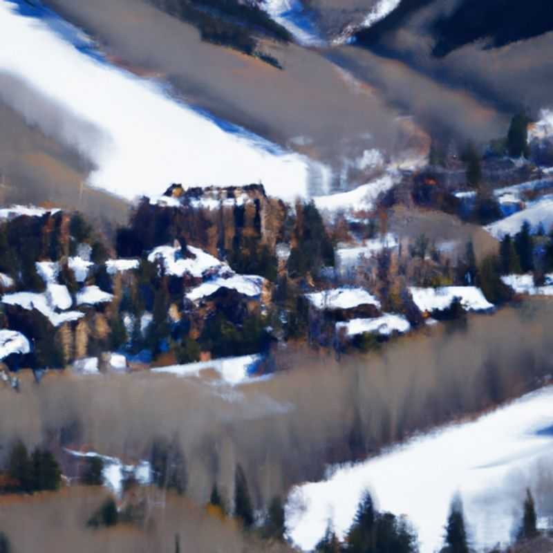 A lone skier glides effortlessly down a pristine slope at Beaver Creek, USA, surrounded by breathtaking mountain vistas. This image captures the exhilaration and tranquility of a solo skiing adventure during the peak of the ski season, where nature's beauty and the thrill of the ride converge.